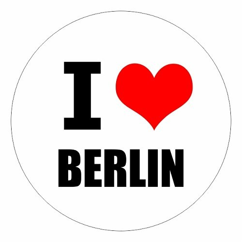 Kiwistar - Autoaufkleber - 5x5 cm - außen klebend - I love Berlin für Auto, Laptop, Fahrrad, LKW, Motorrad Aufkleber mehrfarbig JDM Decal Sticker Racing