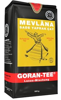 MEVLANA Schwarztee 500 gr – Goran-Tee Luxus-Mischung – Aromatischer Schwarzer Tee, Orientalischer Tee, Premium Teegenuss