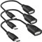 Rankie R-1170- Adaptador USB 2.0 a Micro USB, Convertidor OTG, 3 Unidades, Negro