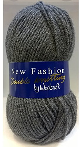 Woolcraft New Fashion Double Knitting Acrylic Yarn/Wool 100g - 1003 Charcoal