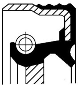 Corteco 01016759B Wellendichtring, Kurbelwelle | 01016759B passend für T2/L T2/LN1