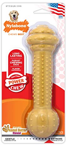 Interpet NBC905PEU Kauspielzeug aus Nylabone für extreme Kauer, Halfter, Erdnussbutter, Größe XL