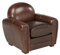 Vente-unique Clubsessel Leder Baudoin - Braun