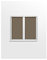 Soleil d'ocre Paire de brise bise, Panama taupe, Polyester, Ecru, 45 x 90 cm