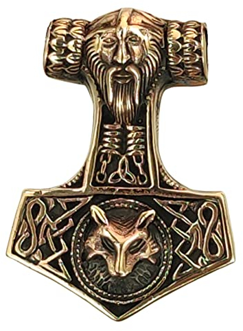Large Thor's Hammer Pendant Bronze