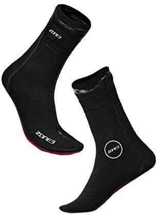 ZONE3 Neoprene Heat-Tech Warmth Swim Socks For Men Women Kids/High Stretch Thermal Wetsuit Socks 3.5mm Thick Neoprene For Swimming, Diving, Snorkel