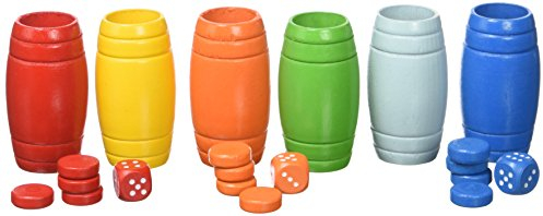 Aquamarine Games-FICHAS PARCHIS-OCA 6 Jugadores Madera Juegos de Mesa, Multicolor, NO-Value (Fabricante CP032)