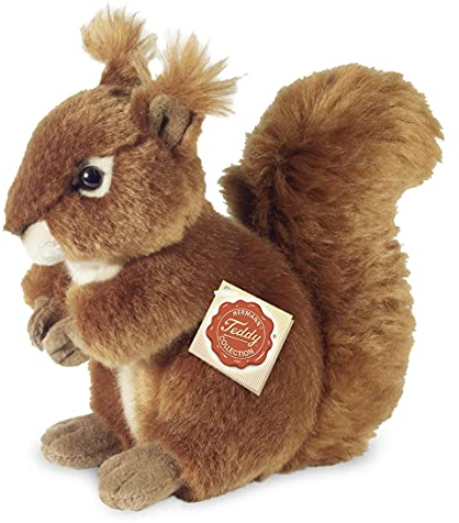 Teddy Hermann 90818 Eichhörnchen 17 cm, Kuscheltier, Plüschtier mit recycelter Füllung