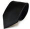 TigerTie Herren Krawatte – Klassische 8 cm Satin-Krawatte in schwarz einfarbigem Design, ideal für Geschäftstermine, festliche Anlässe und die Freizeit