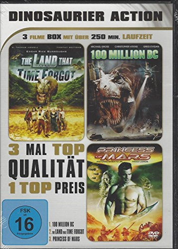 DINOSAURIER ACTION -3 Filme Box - The Land that time forgot - 100 Million BC - Princess of Mars
