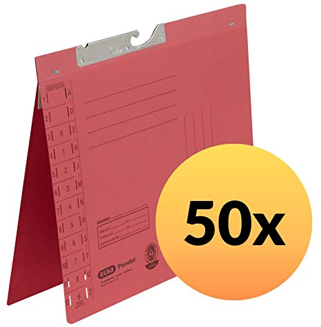 ELBA Pendelhefter, Manila-Karton, rot, 50er Pack