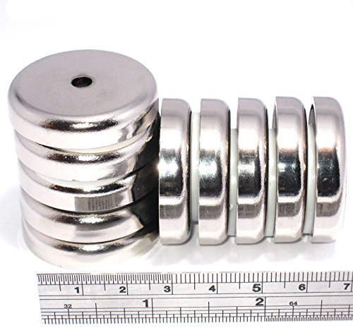 Spider Magnetics Ltd Ferrite Pot Magnet 35x7 mm With 4.8mm Hole And 6.8Kg Holding Force (Pack of 1)