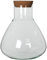 MICA Decorations Decorations Glas Terrarium Glasdose mit Korkverschluß Emily recyceltes Glas transparent- H 32 x D 29 cm