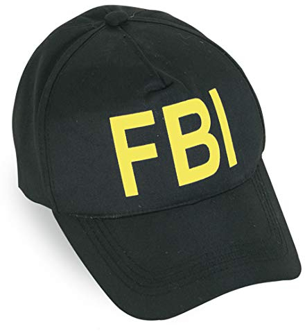 KarnevalsTeufel.de Basecap FBI, Gr. 55-60 cm, variabel, Polizeimütze (gelb)