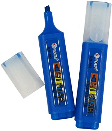 HAND Blaue DH-103 Packung mit 12 Meißelspitzen-Textmarkern