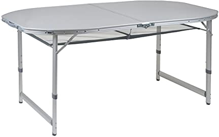 Bo-Camp Campingmöbel BC Tisch Premium, oval, 150 x 80 cm, grau