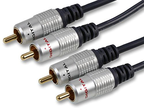 Short 50cm Twin OFC 2 x RCA to 2 x RCA Phono Cable OFC 0.5M