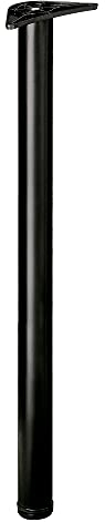 Amig - Pied de Table Réglable en Acier Noir - Résistance 15 kg - Facile à Installer - Durable et Polyvalent, Noir, 60 x 870 mm, Acier Allié