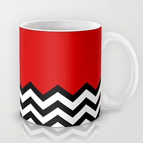 Dikouen Noir Lodge Dreams (Twin Peaks) Mug Classique Mug à café Meilleur Cadeau Matériau Céramique Mug personnalisé