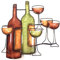NEW Metal Wall Art Décor - Sculpture - Wine Bottle And Glasses Scene