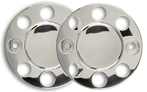 2 Stück Universelle LKW Radbolzenabdeckung in 19,5 Zoll geschlossen aus Edelstahl~