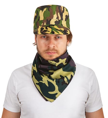P'tit Clown 44404 Militärkappe Erwachsene, Größe verstellbar – Khaki