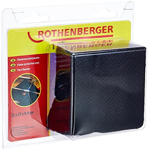 ROTHENBERGER Industrial - 031051E - Tapis de Protection Contre les Flammes Industrielles 250X250 mm Noir