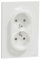 Schneider Electric S521089 Odace - Toma de corriente doble con tierra (2P+T, 230 V), color blanco