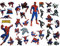 alles-meine.de GmbH 35 TLG. Set Wandtattoo/Fensterbild Spyderman XXL Kind Kinder - Junge Spyderman - Wandsticker - Tattoo - Sticker/Aktion Figur - Fensterbilder