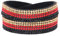 Morella Damen Armband Deutschland Fan EM WM Glitzerarmband Wickelarmband schwarz rot Gold 38 cm