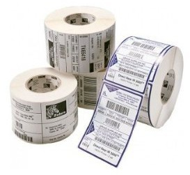 Zebra 1600 Labels, Perfo Box Of 4, 14.6 Meters, C-19 mm, Box Of 30