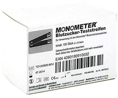 Monometer Teststreifen 4X25 stk