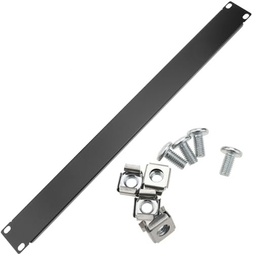 RackMatic - Panel Ciego de 1U para Armario Rack 19 Tapa Negra