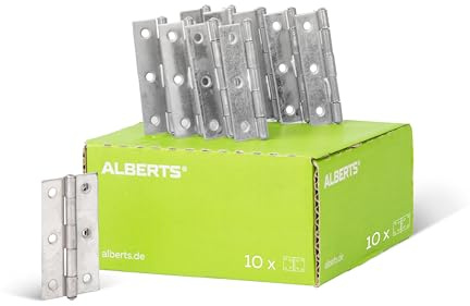 Alberts 851958 Scharnier | schmal | Edelstahl | 64 x 34 mm | 10er Set