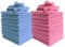 DCS 20 Large Microfibre Cloth 40x40cm – Super Soft Microfibre Cleaning Cloths for Kitchen, Bathrooms, Mirrors, Motorbike, Car Cleaning - Streak Free Washable Cloths to Clean Surfaces -10Blue & 10Pink