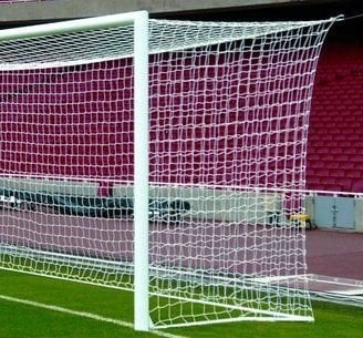 TORNETZ - Fußball - 7,5 x 2,5 x 2 x 2 m - 4 mm - Weiß