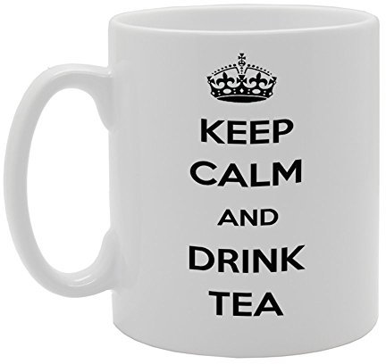mg951 Keep Calm And Drink Tea, té, café, diseño de regalo taza de cerámica