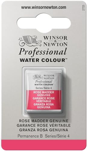 Winsor & Newton Professional Watercolor, Half Pan, Rose Madder Genuine
