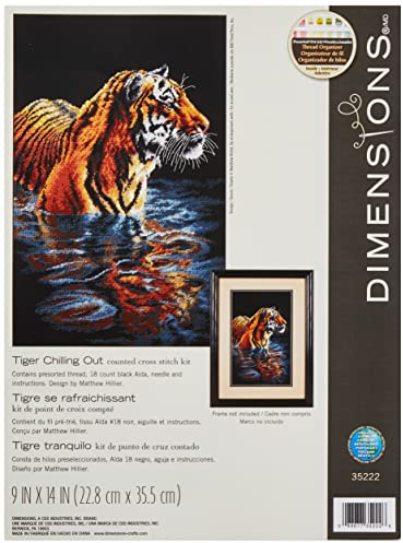 Dimensions 35222 Tiger Chilling Out, Black
