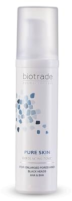 Biotrade Pure Skin Exfoliating Tonic with AHA & BHA – Gentle Exfoliating Toner That Tightens Enlarged Pores, Removes Blackheads & Offering Anti-Ageing Effect – 60 ml