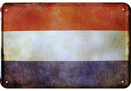 Holland Flagge Blechschild Netherlands Flag Tin Sign Vintage style