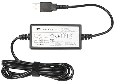 3M PELTOR USB Ladekabel, FR09 für LiteCom BRS Headset Batterie ACK053