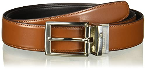 Perry Ellis Herren Amigo Reversible Belt Gürtel, Gepäck schwarz wendbar, 32