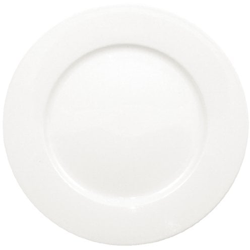 Olympia White Ware Wide Rimmed Service Plates 250mm Porcelain Innovative 12pc