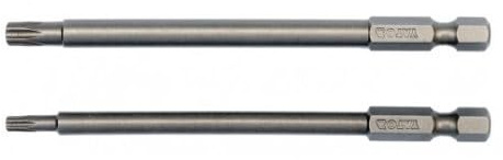 YATO YT-0491 Screwdriver Bits 2pcs - Torx Safety T15x100mm; T27x100mm 1/4 Hex
