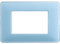Bticino AM4803CAR Placca 3 Posti, Turchese