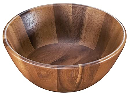 Zassenhaus Salat- und Obstschale aus Akazienholz Ø 25 × 9 cm , Salatschüssel mit einer individuellen Maserung , Servierschale ideal für Obst, Bowls oder Smoothie , Bowl Schüssel aus Holz