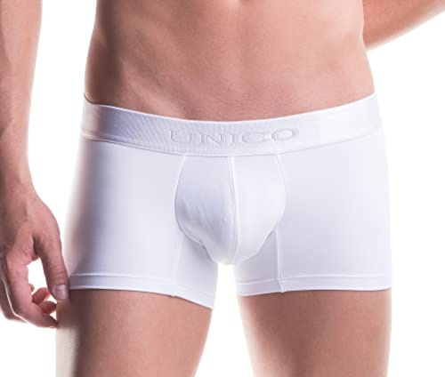 Mundo Unico Herren Retro Pants Cristalino Kurz Mikrofaser Weiss S