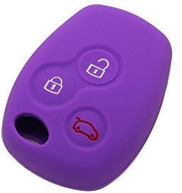 Fassport - Coque de porte-clé à distance en silicone à 3 boutons - Pour Renault - CV9300