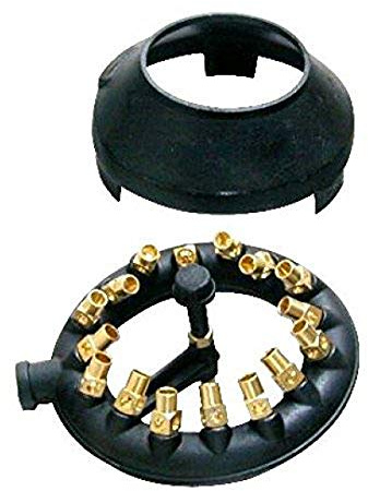 SUNRISE Kitchen Supply 16 Tip Natural Gas Jet Burner with Cap and Pilot (1)